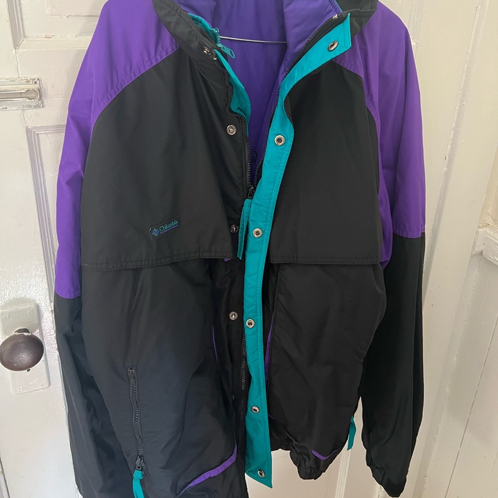 Vintage reversible Columbia powder keg ski jacket